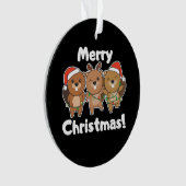 Beaver Christmas Animals Beavers Merry Christmas Ornament (Vorderseite)
