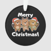 Beaver Christmas Animals Beavers Merry Christmas Ornament (Vorderseite)