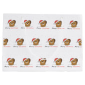 Beaver Christmas Snow Winter Animals Beaver Große Geschenktüte (Rückseite)