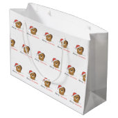 Beaver Christmas Snow Winter Animals Beaver Große Geschenktüte (Rückseite Schrägansicht)