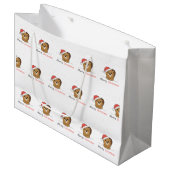 Beaver Christmas Snow Winter Animals Beaver Große Geschenktüte (Vorderseite Schrägansicht)