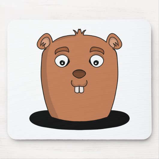 Beaver coming out of a hole mousepad (Vorne)