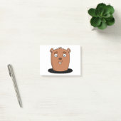 Beaver coming out of a hole post-it klebezettel (Büro)