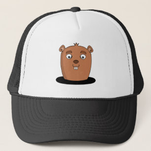 Beaver coming out of a hole truckerkappe