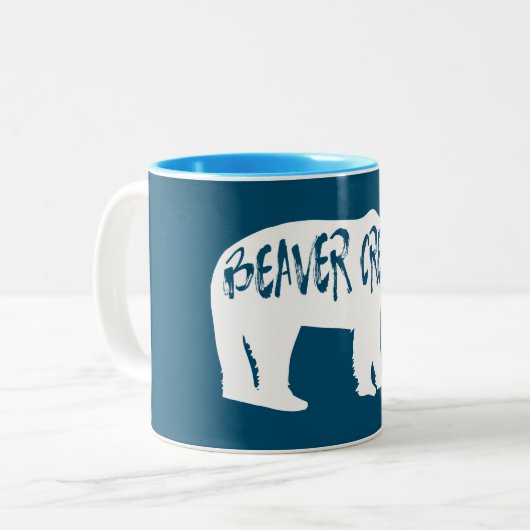 Beaver Creek Colorado Bear Zweifarbige Tasse (Vorderseite Links)