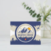Beaver Creek Colorado Flag Berg Souvenir Postkarte (Stehend Vorderseite)