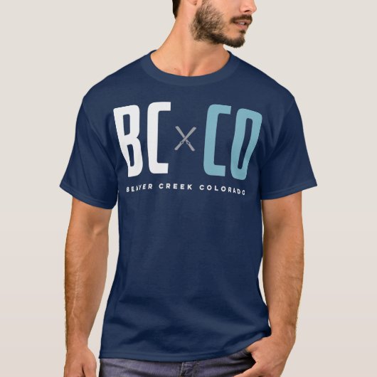 Beaver Creek Colorado Grafik Ski T-Shirt (Vorderseite)