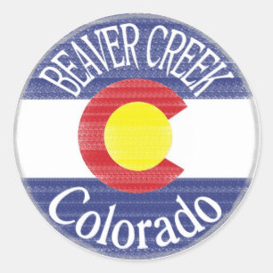 Beaver Creek-Colorado-Kreisflaggenaufkleber Runder Aufkleber