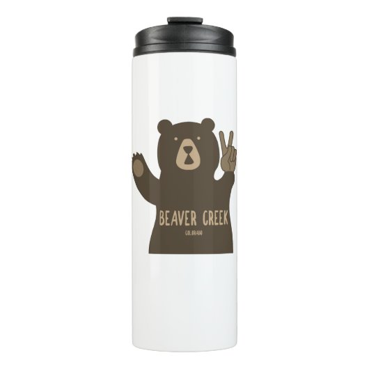 Beaver Creek Colorado Peace Bär Thermosbecher (Vorderseite)