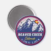 Beaver Creek Colorado Retro Sunset Souvenirs Magnet (Vorderseite/Rückseite)