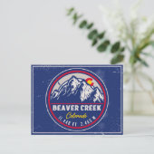 Beaver Creek Colorado Retro Sunset Souvenirs Postkarte (Stehend Vorderseite)