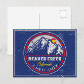 Beaver Creek Colorado Retro Sunset Souvenirs Postkarte (Vorne/Hinten)