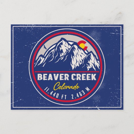 Beaver Creek Colorado Retro Sunset Souvenirs Postkarte (Vorderseite)