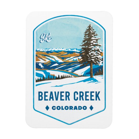 Beaver Creek Colorado Ski Abzeichen Magnet (Vertikal)