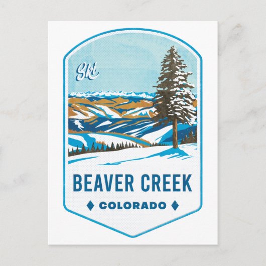 Beaver Creek Colorado Ski Abzeichen Postkarte (Vorderseite)