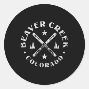 Beaver Creek Colorado Skiberg Skifahren Skifahrer Runder Aufkleber