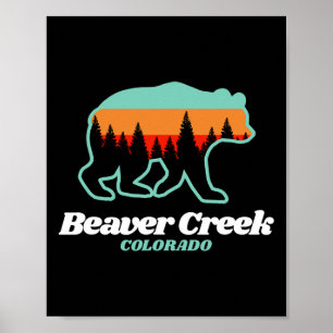Beaver Creek Colorado Skifahren Snowboarden Bär Poster