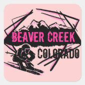 Beaver Creek Colorado Skilaufkleber Quadratischer Aufkleber (Vorderseite)