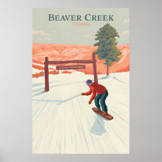 Beaver Creek Colorado Snowboarden Reiseplakat Poster
