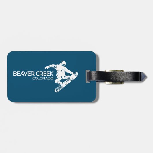 Beaver Creek Colorado Snowboarder Gepäckanhänger (Rückseite horizontal)