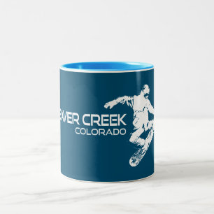 Beaver Creek Colorado Snowboarder Zweifarbige Tasse