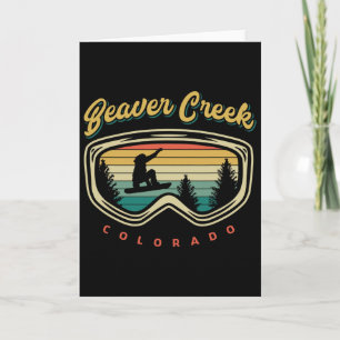 Beaver Creek Colorado Vintage-Farben Snowboard Ski Karte