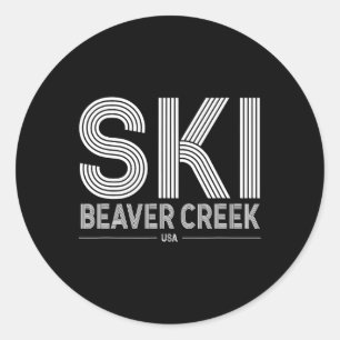 Beaver Creek Ski Resort Usa Rocky Mountains amerik Runder Aufkleber