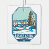 Beaver Creek Skigebiet Winter Colorado Keramikornament (Links)