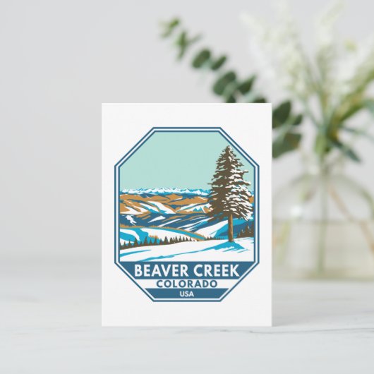 Beaver Creek Skigebiet Winter Colorado Postkarte (Stehend Vorderseite)