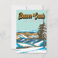 Beaver Creek Skigebiet Winter Colorado Vintag