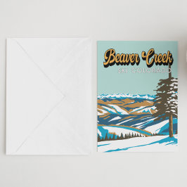 Beaver Creek Skigebiet Winter Colorado Vintag Postkarte