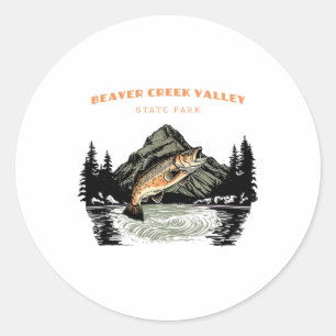 Beaver Creek Valley State Park Retro Vintage Angel Runder Aufkleber