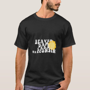 Beaver Dam Lake Wisconsin Wi Retro Wellige Souveni T-Shirt