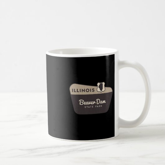Beaver Dam State Park Illinois Willkommensschild U Kaffeetasse (Rechts)