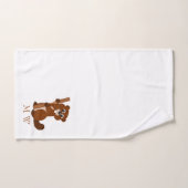 Beaver Design Monogrammed Badhandtuch Set (Handtuch)