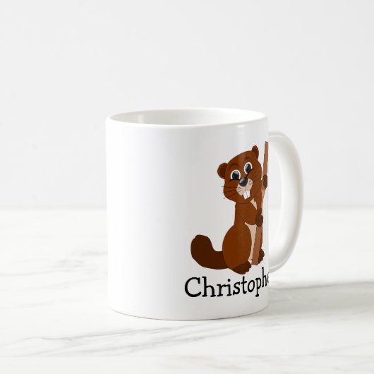 Beaver Design Personalised Kaffeetasse (VorderseiteRechts)