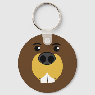 Beaver Face Schlüsselanhänger