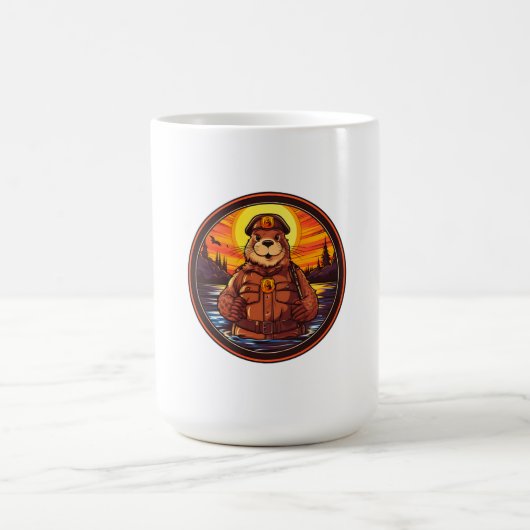 Beaver Firefighter Kaffeetasse (Mittel)