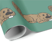 Beaver Geschenkpapier (Rolleneckpunkt)