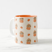 Beaver Halloween Zweifarbige Tasse (Vorderseite Links)