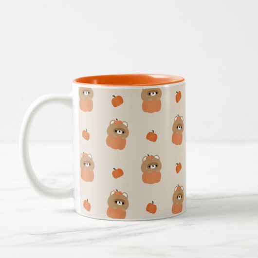 Beaver Halloween Zweifarbige Tasse (Links)