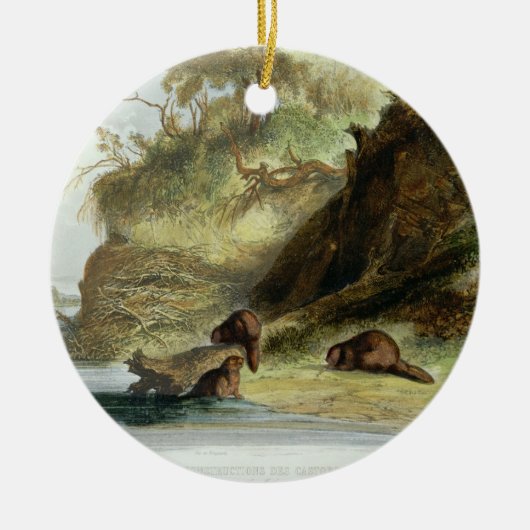 Beaver Hütte auf dem Missouri, überziehen Sie 17 Keramik Ornament (Vorne)