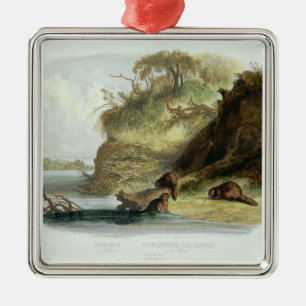 Beaver Hütte auf dem Missouri, überziehen Sie 17 Silbernes Ornament