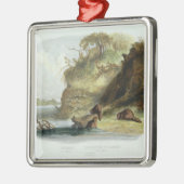 Beaver Hütte auf dem Missouri, überziehen Sie 17 Silbernes Ornament (Links)