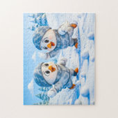 Beaver Ice Bathing in a Striped Swimsuit Puzzle (Vertikal)