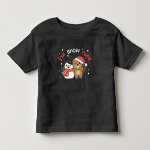 Beaver I'm Snow Cute Snowman Snow Pun Kleinkind T-shirt