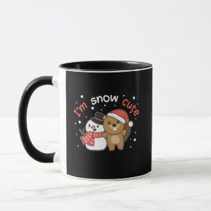 Beaver I'm Snow Cute Snowman Snow Pun Tasse
