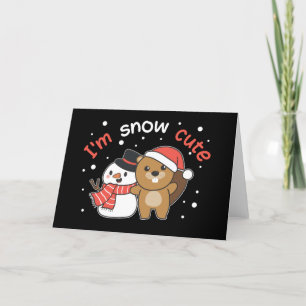 Beaver I'm Snow Niedlich Snowman Snow Pun Holiday Feiertagskarte