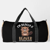 Beaver In A Human Costume Duffle Bag (Rückseite)