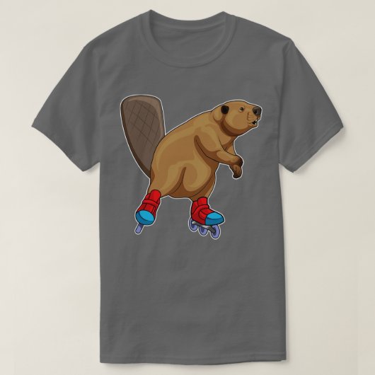 Beaver Inline Skaten Roller Skate T-Shirt (Design vorne)